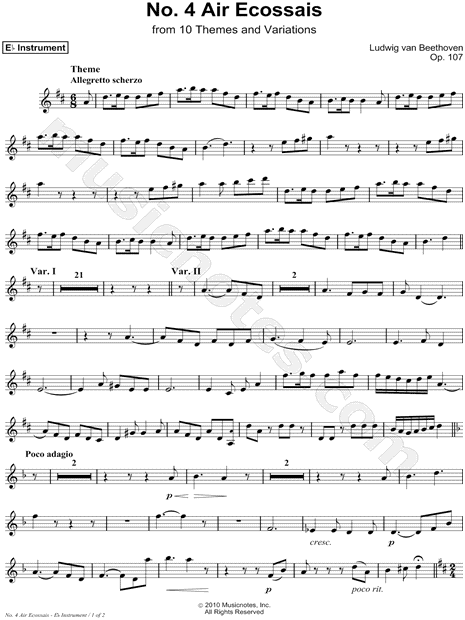 Air Ecossais, Allegretto Scherzo: Op. 107, No. 4 - Eb Instrument