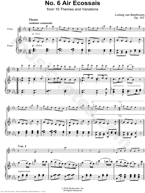 Air Ecossais, Op. 107, No. 6 - Piano Accompaniment