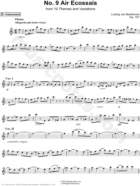 Air Ecossais, Allegretto: Op. 107, No. 9 - Eb Instrument