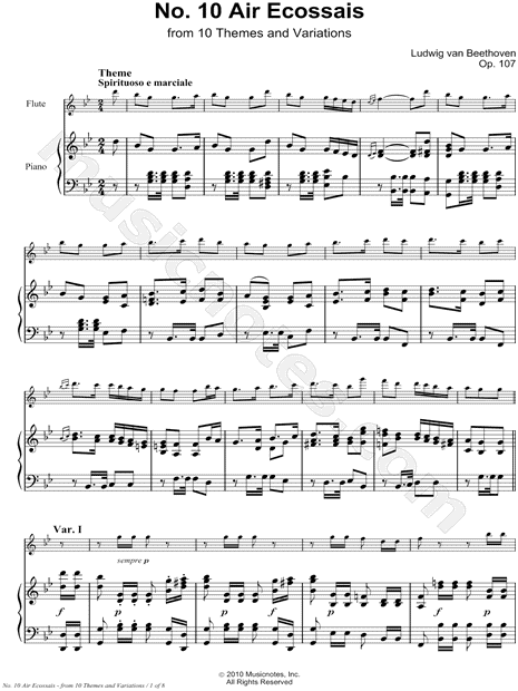 Air Ecossais, Spirituoso e Marciale: Opus 107, No. 10 - Piano Accompaniment