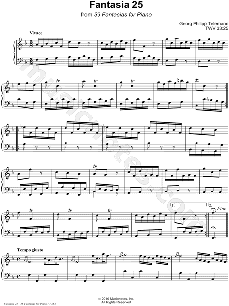 36 Fantasies for Piano: Fantasia 25