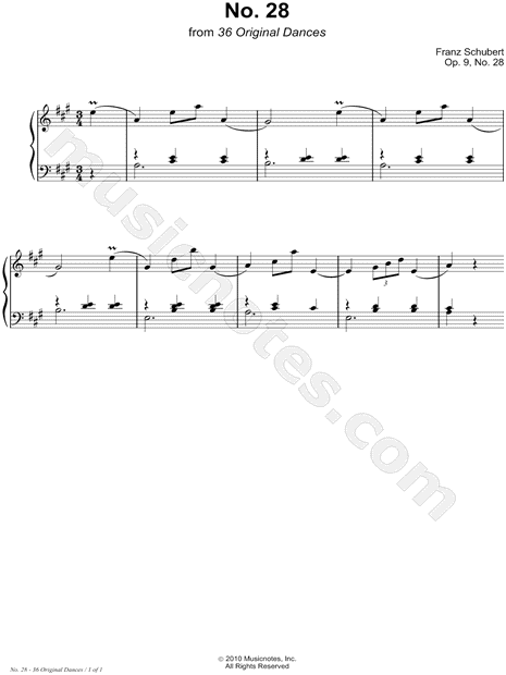 36 Original Dances, Op. 9, Dance No. 28