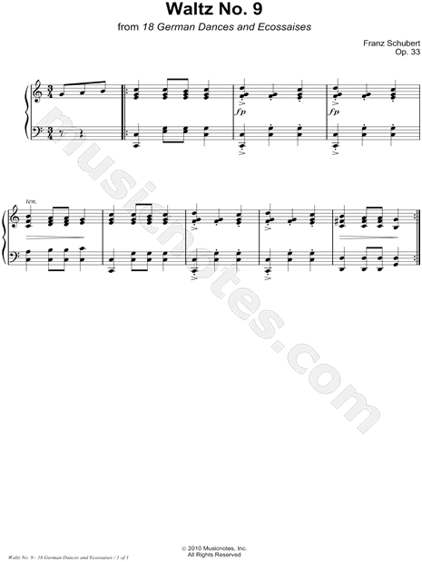 18 German Dances and Ecossaises, Op. 33: Waltz No. 9
