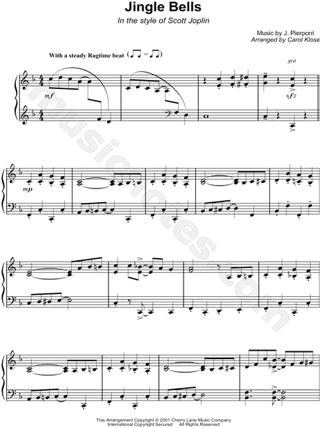 Jingle Bells - In the style of Scott Joplin
