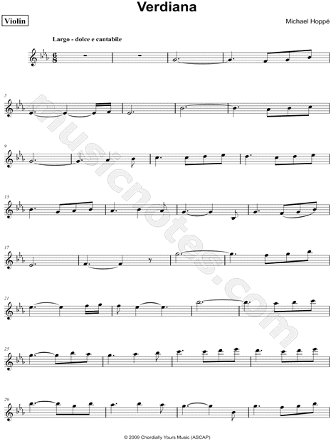Verdiana - Violin Part