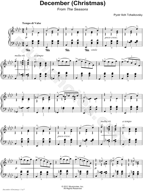The Seasons, Op. 37a: 12. December (Christmas)