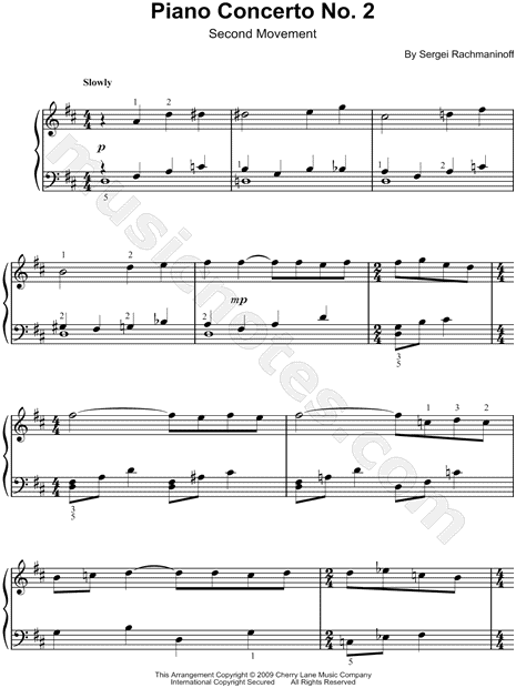 Piano Concerto No. 2, Second Movement (excerpt)