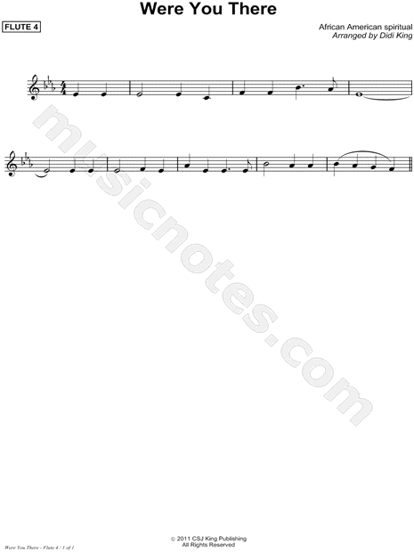 Were You There? - Flute 4 (Flute Quartet)