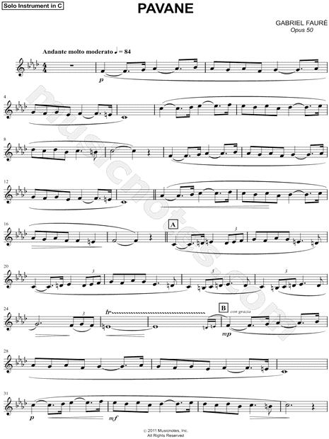 Pavane - C Instrument