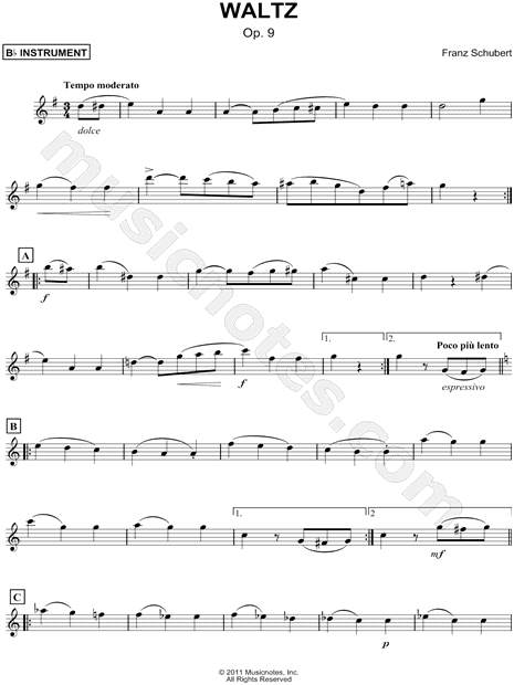 Waltz, Op. 9 - Bb Instrument