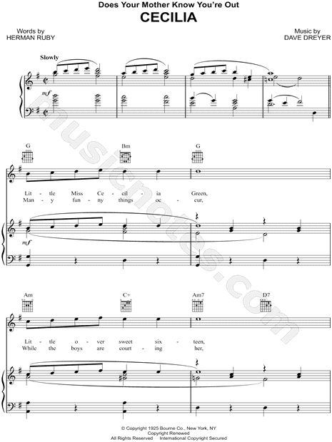 Cecilia (Does Your Mother Know Your'e Out)