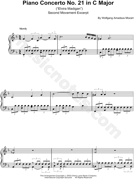 Piano Concerto No. 21 in C Major: Second Movement Excerpt