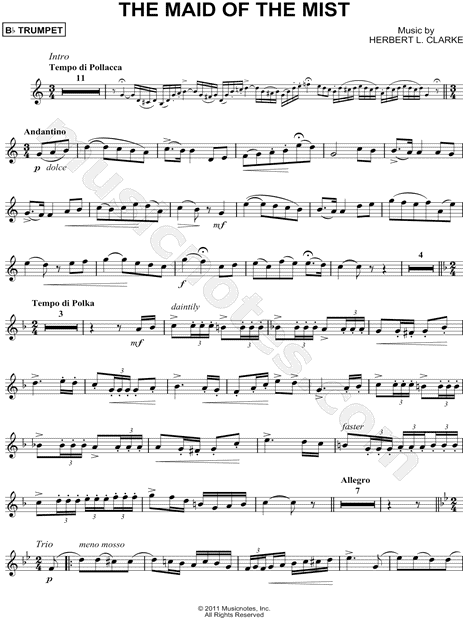 The Maid of the Mist - Bb Trumpet part