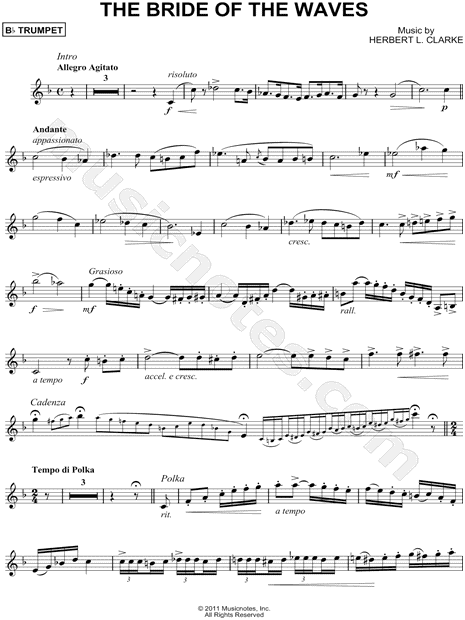 The Bride of the Waves - Bb Trumpet Part