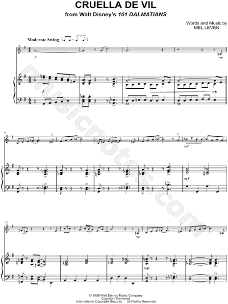 Cruella de Vil - Piano Accompaniment (Strings)