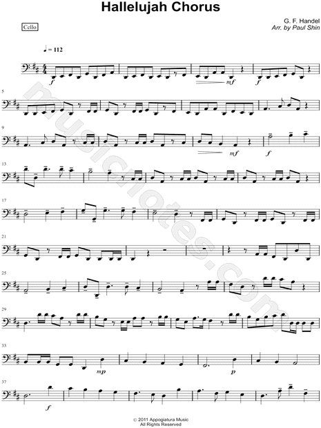 Hallelujah Chorus - Cello (String Quartet)