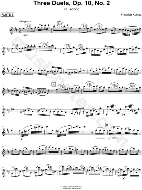 Three Duets, Op. 10, No. 2: III. Rondo - Flute 1