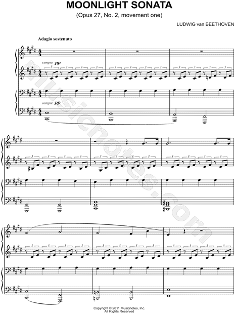 Moonlight Sonata, 1st Movement