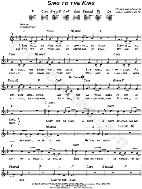 Sing To the King