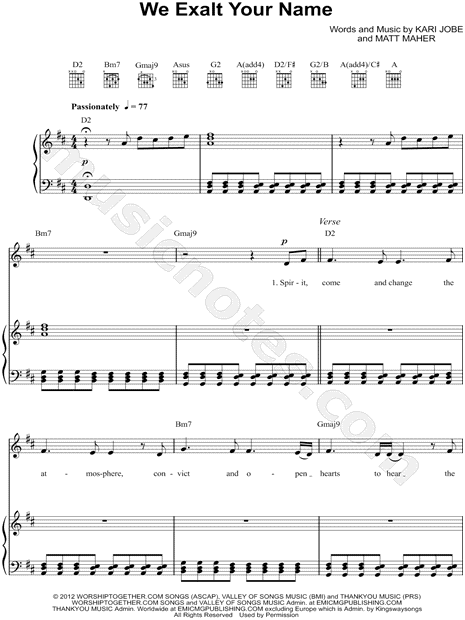 We Exalt Your Name
