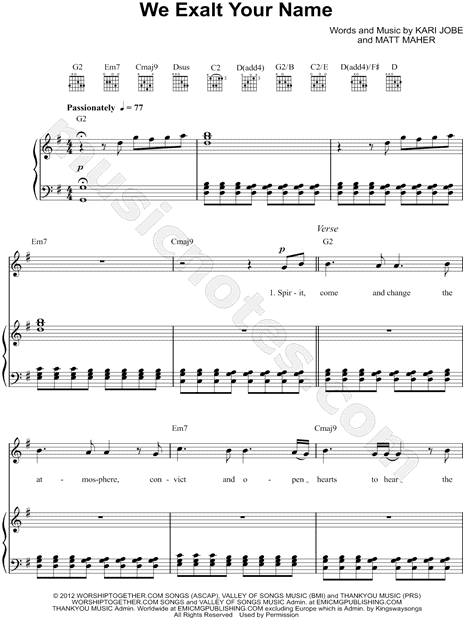 We Exalt Your Name