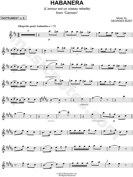 Habanera - Eb Instrument