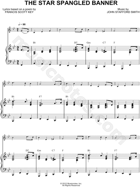 The Star-Spangled Banner - Piano Accompaniment
