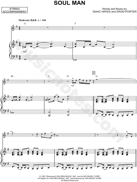 Soul Man - Piano Accompaniment (Strings)