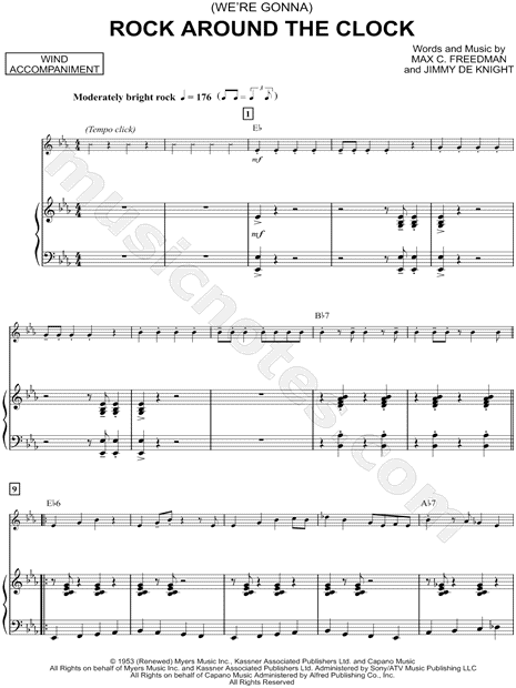 Rock Around the Clock - Piano Accompaniment (Winds)