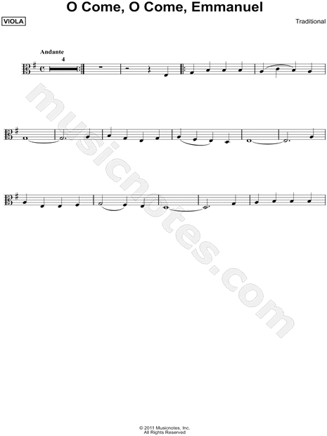 O Come, O Come, Emmanuel - Viola