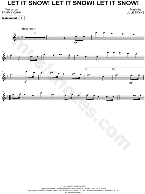 Let It Snow! Let It Snow! Let It Snow! - C Instrument