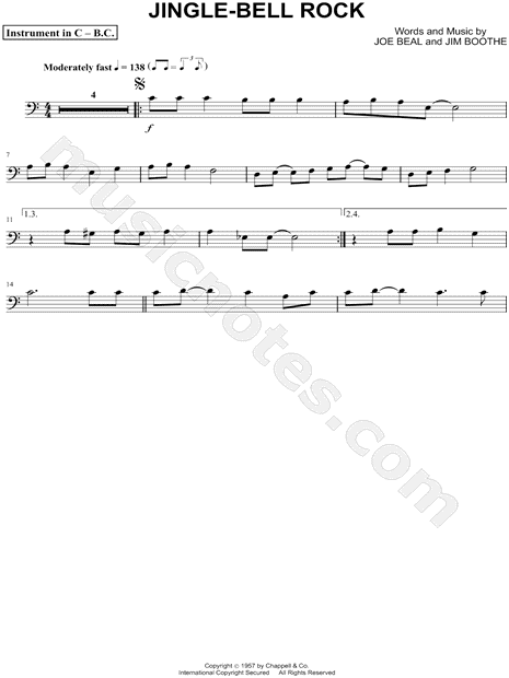 Jingle Bell Rock - Bass Clef Instrument