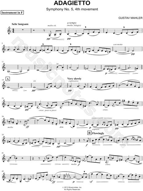 Adagietto (excerpt) - F Instrument