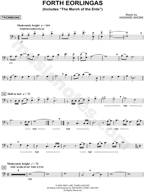 Forth Eorlingas - Trombone