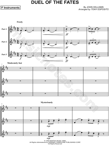 Duel of the Fates - Trio of F Instruments