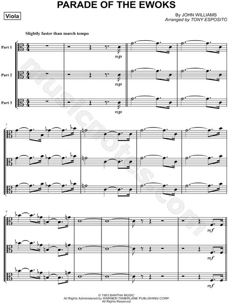 Parade of the Ewoks - Trio of Violas