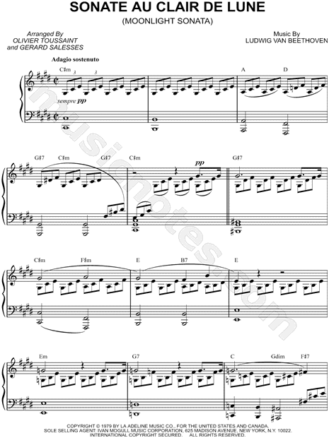 Sonate Au Clair De Lune (Moonlight Sonata)