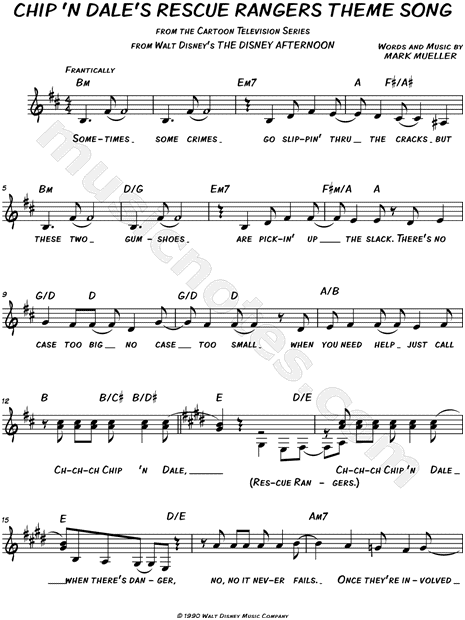 Chip 'N Dale Rescue Rangers Theme Song