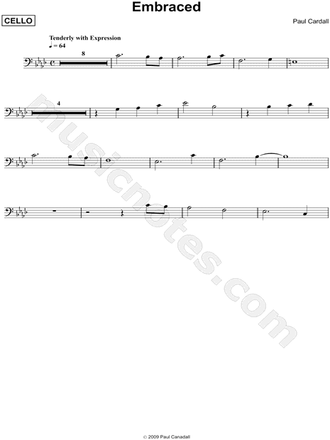 Embraced - cello part