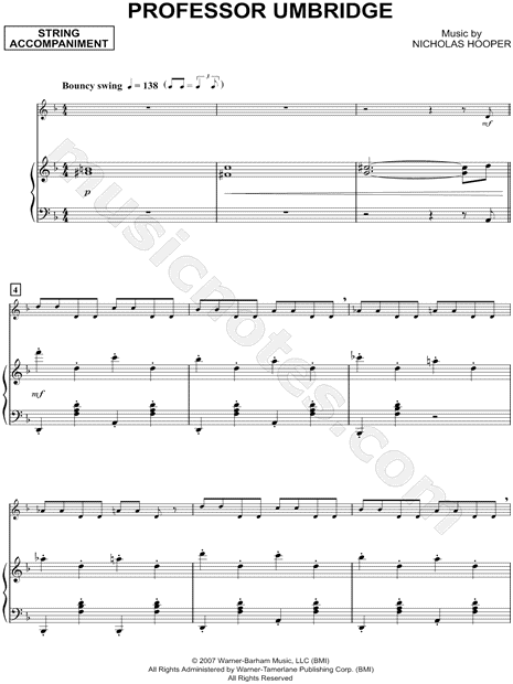 Professor Umbridge - Piano Accompaniment (Winds)