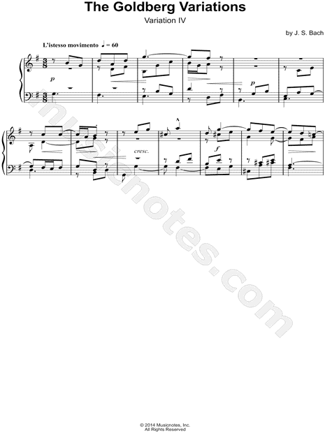 The Goldberg Variations, BWV 988: Variation IV