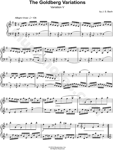 The Goldberg Variations, BWV 988: Variation V