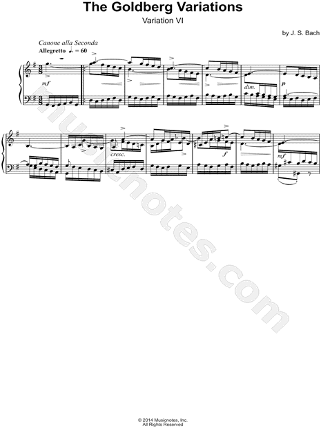 The Goldberg Variations, BWV 988: Variation VI