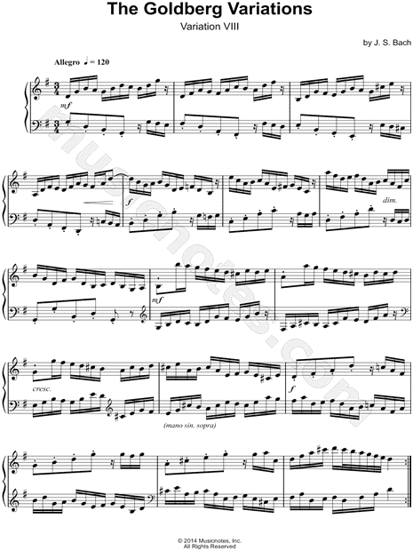 The Goldberg Variations, BWV 988: Variation VIII