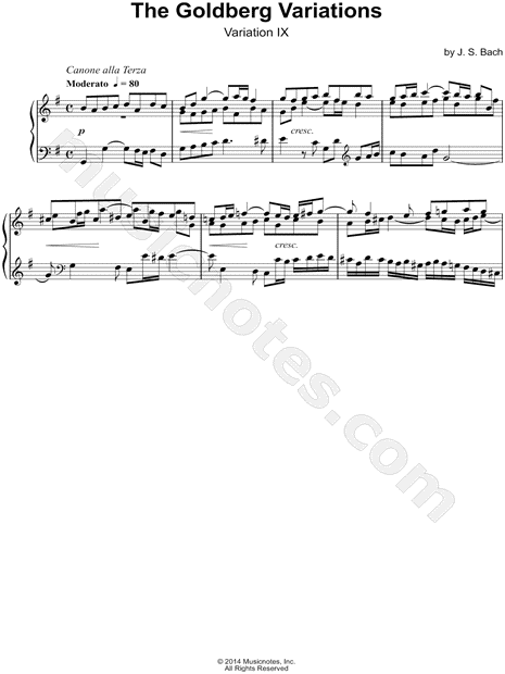 The Goldberg Variations, BWV 988: Variation IX