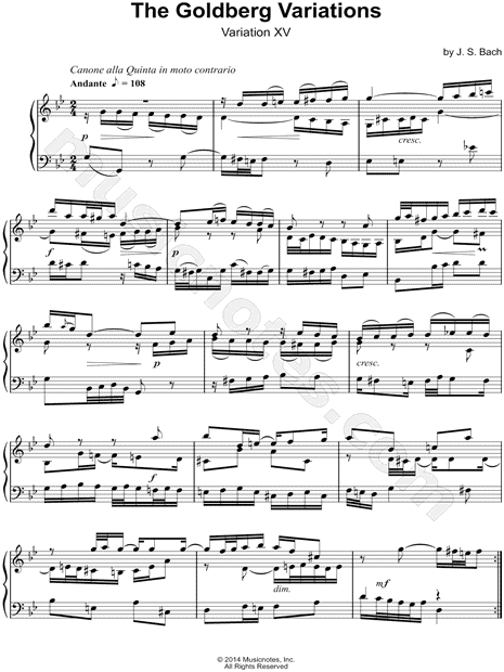 The Goldberg Variations, BWV 988: Variation XV