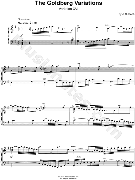 The Goldberg Variations, BWV 988: Variation XVI