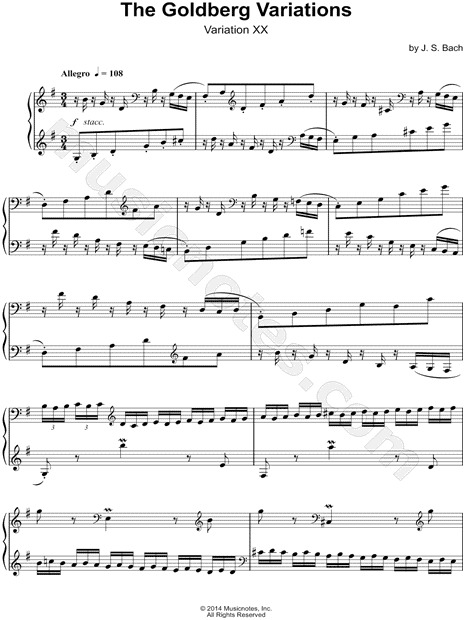 The Goldberg Variations, BWV 988: Variation XX