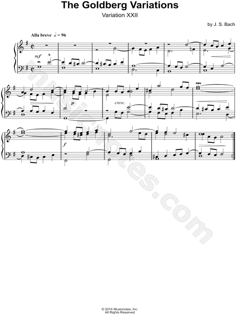 The Goldberg Variations, BWV 988: Variation XXII