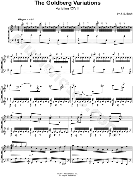 The Goldberg Variations, BWV 988: Variation XXVIII